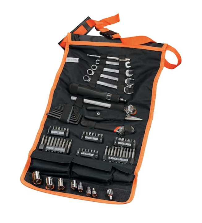 Set attrezzi vari Black & Decker avvolgibile 77pz - A7063-QZ 01