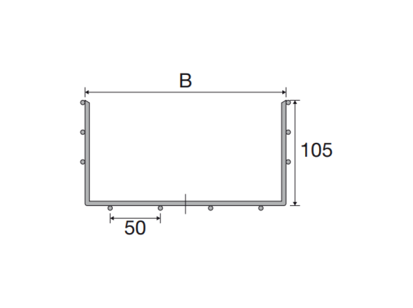 Passerella a filo Sati 500x105mm da 3m - 1611056 02