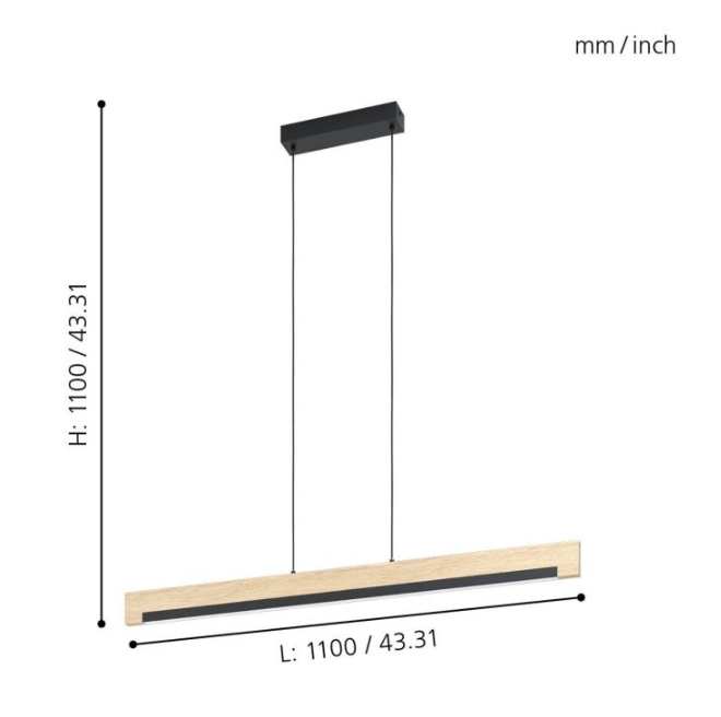 Sospensione led Eglo Camacho 25,5W 3000K -  99293 02