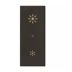 Tasto  linea assiale simbolo dimmer 1 modulo nero - 31000a.rg