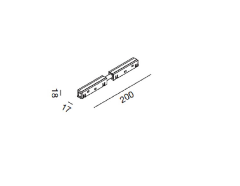 Modulo di connessione Gea Luce per 2 binari bianco - GBIC15 01