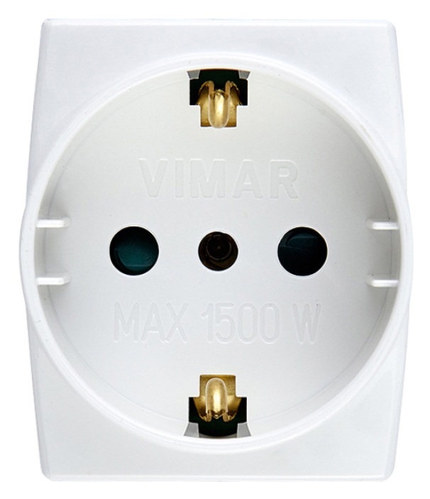 Adattatore multiplo Vimar max 1500W spina 2P+T 16A bianco - 00323.B 03