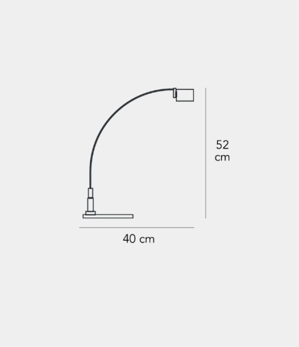 Lampada da tavolo Fontanaarte Falena 1 x max 50W GY6.35 cromo - F301705150CRNE 02