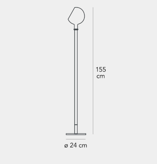 Lampada da terra Fontanaarte Parola 1x max 46W E14 bianco - F265925100BINE 02