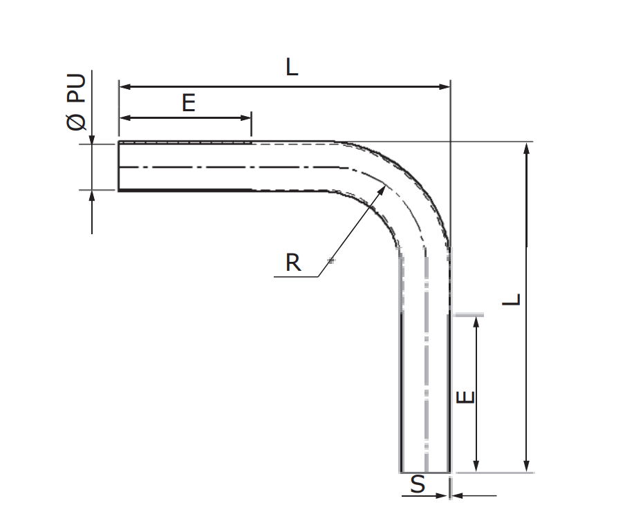 Curva 90 gradi DKC Europe diametro 40x1.2mm - 6013-40 02