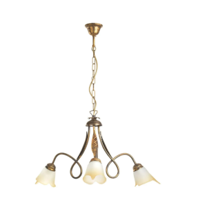 Lampadario 3 luci  doppio giro 3l 3xe14 bronzo - dkl4250/3b