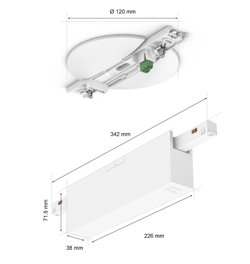 Alimentatore da soffitto Philips Hue Perifo max 100W bianco - 40714500 02