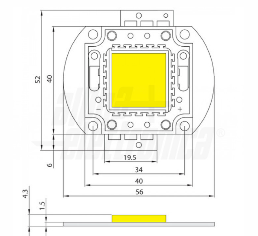 Led Alpha Elettronica COB 50W 3000k - LL5050WW 02