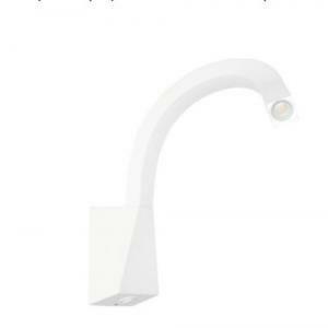 Linea light snake_2 lampada da parete led 2w luce calda 3000k in alluminio colore bianco goffrato 7234