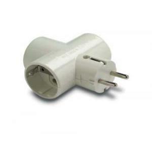 Adattatore triplo 2p&#43;t 250v 16a colore bianco rs1303