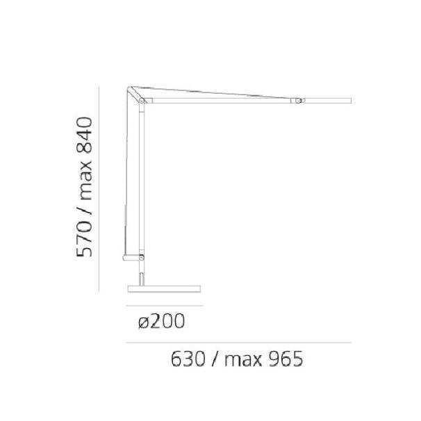 Lampada da tavolo led Artemide Demetra solo corpo 3000K bianco - 1734020A 02