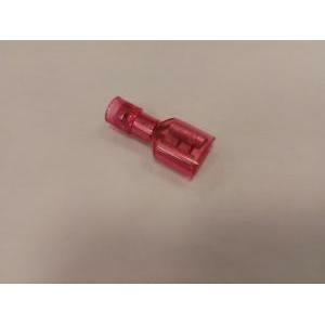 25 innesto femmina rosso 6,3x0,8 tutto isolato rif-608ti-cb