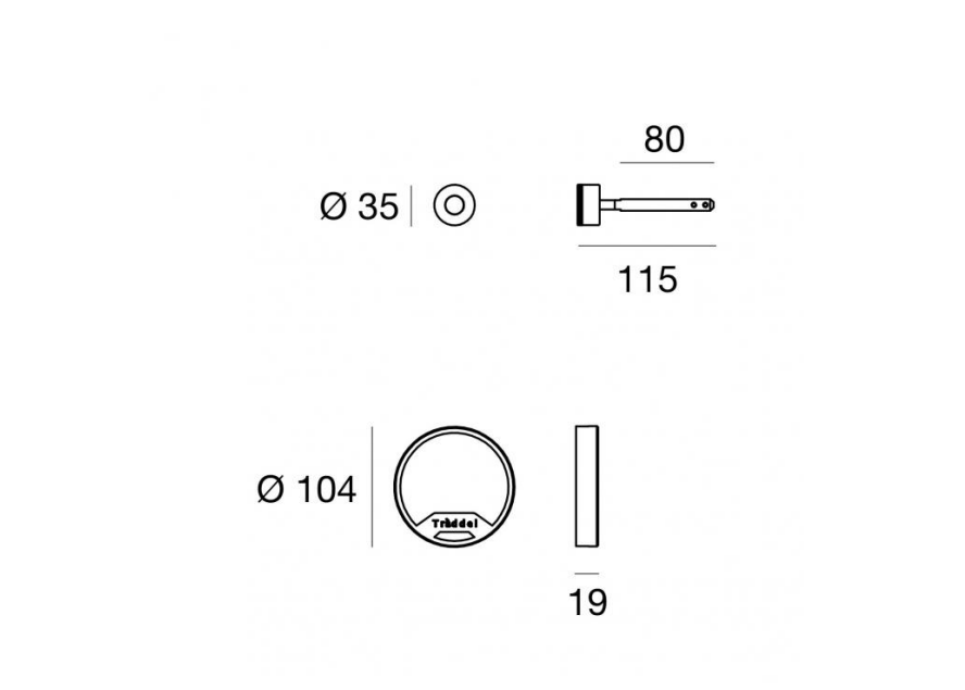 Set per fissaggio a parete e soffitto Linea Light cromo - TR4109-3 02