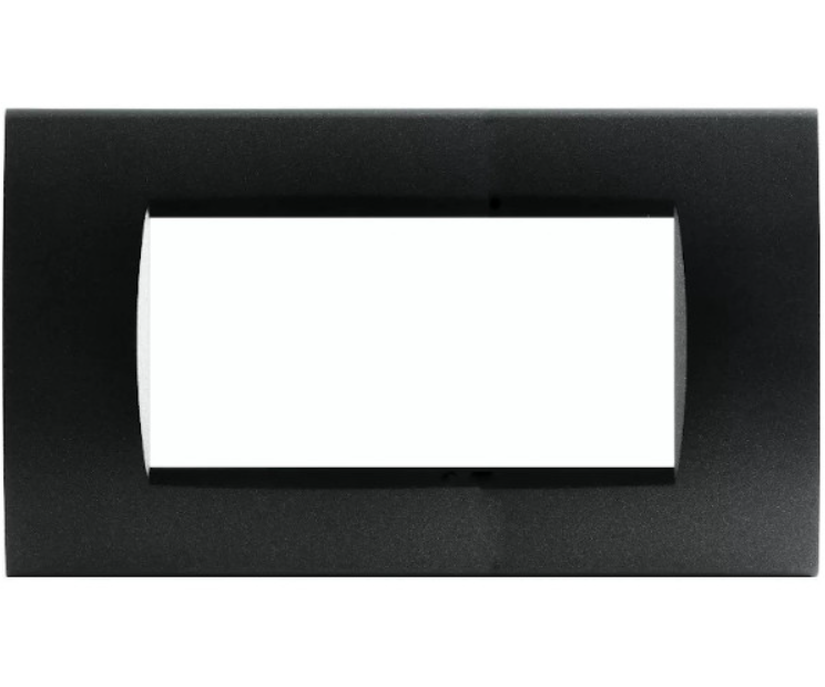 Placca Mapam compatibile con Bticino LivingLight 4M nero - 8004-02 01