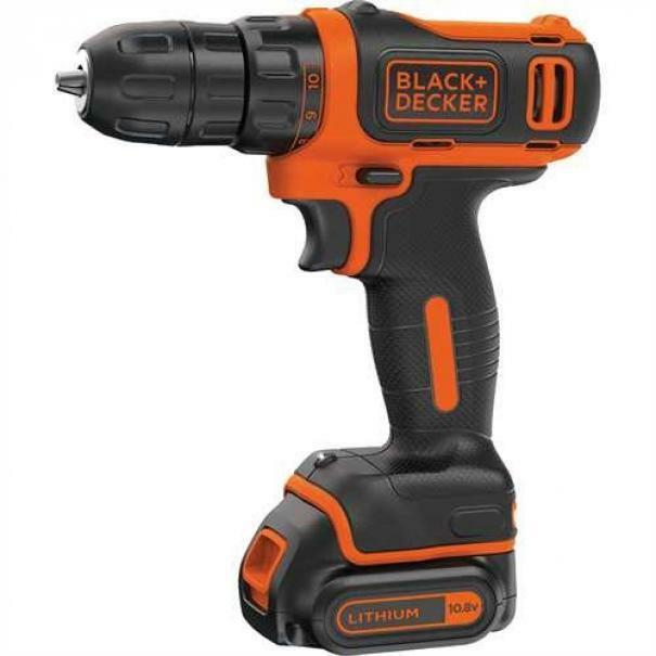 black & decker black & decker trapano avvitatore 10,8v al litio con valigetta bdcdd12k-qw - foto 1