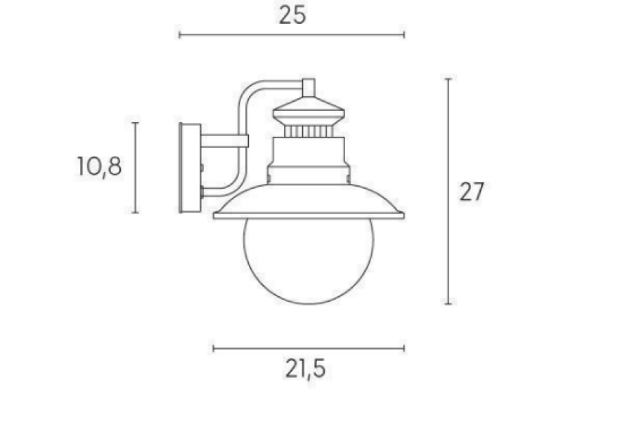 Lampada da parete Sovil Calipso 1xE27 max 60W bianco argento - 590/37 02