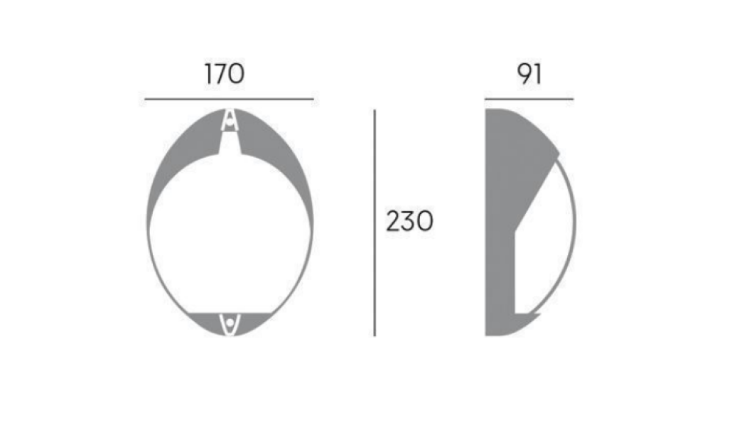 Lampada da parete led Sovil Cocoup 7W 4000K bianco - 99513/02 02