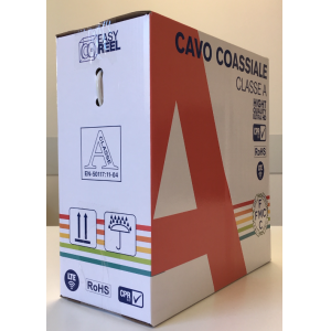 Cavo coassiale in classe a  6,60mm pvc nero cpr eca 100 metri - 399al0n100-1