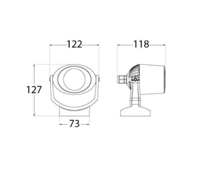 Proiettore led Dkl Italia Mini Tommy wall 3,5W 2700-4000K nero - 1M1000U1KA 04