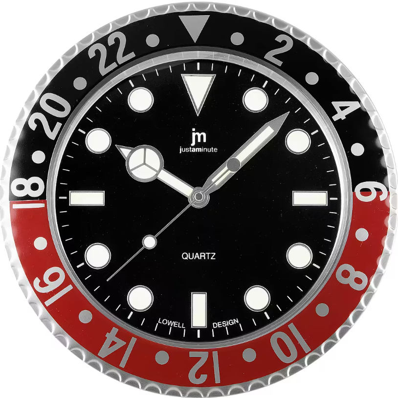 Orologio da parete Lowell diametro 34cm rosso - 14936R 01