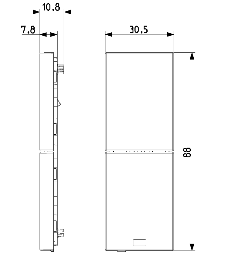 Doppio comando Vimar Linea XT 1 modulo nero - 32024.G 02