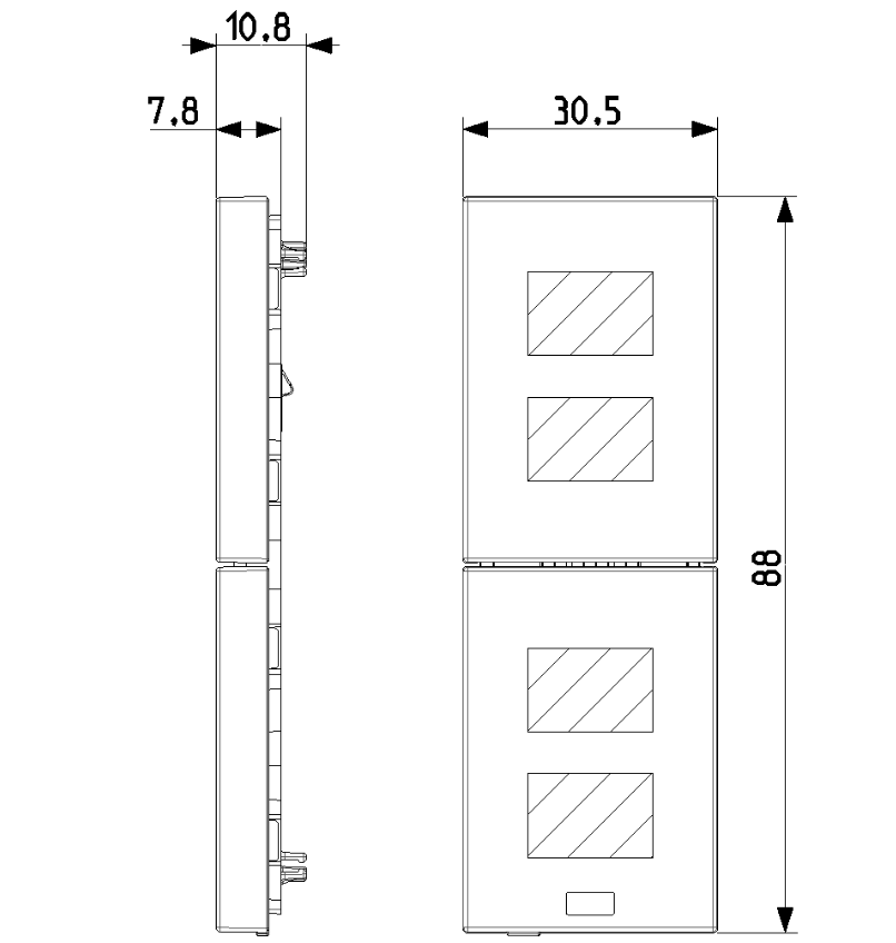 Doppio comando Vimar Linea XT 1 modulo nero - 32034.G 02