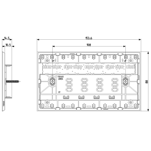 Supporto elettrificato  linea xt 4 moduli bianco - 32604.b