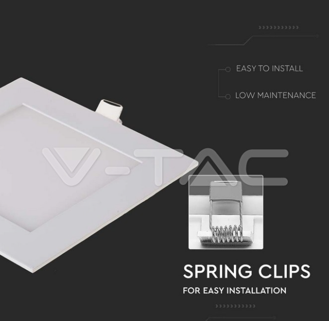 Mini pannello led V-tac quadrato da incasso 18W 6400K IP20 VT-1807 -  214871 04