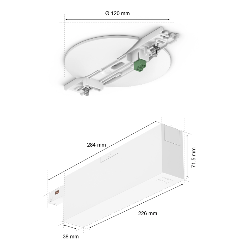 Alimentatore da soffitto Philips Hue Perifo max 100W bianco - 45007300 02