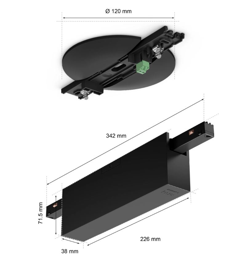 Alimentatore da soffitto Philips Hue Perifo max 100W nero - 40712100 02