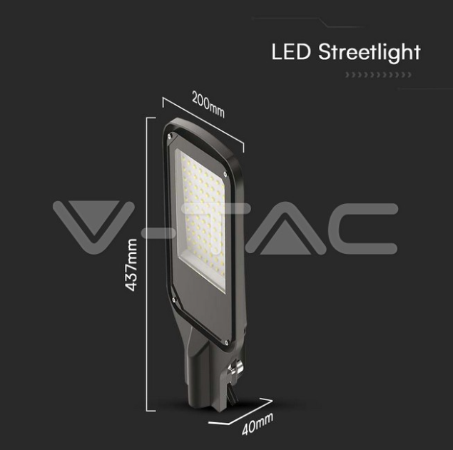 Armatura stradale led V-tac 100W 4000K nero VT-1511ST  - 10210 05