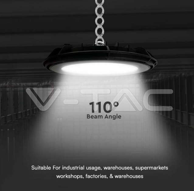 Sospensione led industriale V-tac 200W 4000K nero VT-90201 -  10204 03