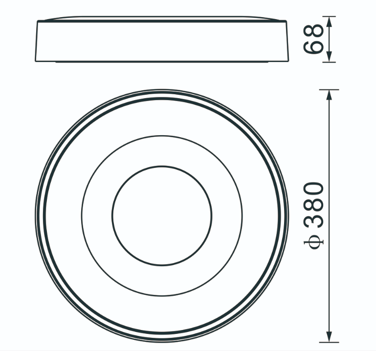 Plafoniera led Mantra Coin 56W 2700-5000K nero - 7567 03