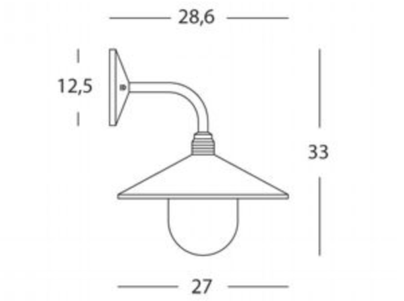 Lampada da parete Sovil Spectre 1xE27 max 60W bianco - 158/02 03