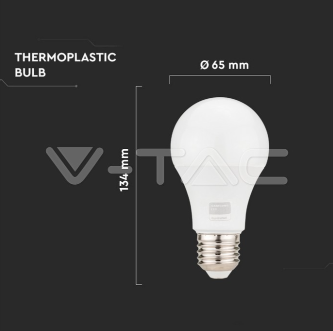 Lampadina led A65 V-tac attacco E27 17W 6500K VT-21017 - 23215 05