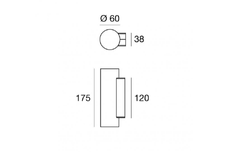 Lampada da parete Linea Light Birba W2 biemissione 2xE27 bianco - 9445 02