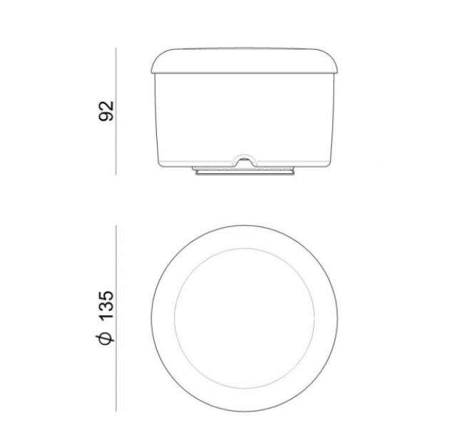 Lampada da parete led Linea Light MiniWhite_Cover_R 4W 3000K bianco - 8030 02