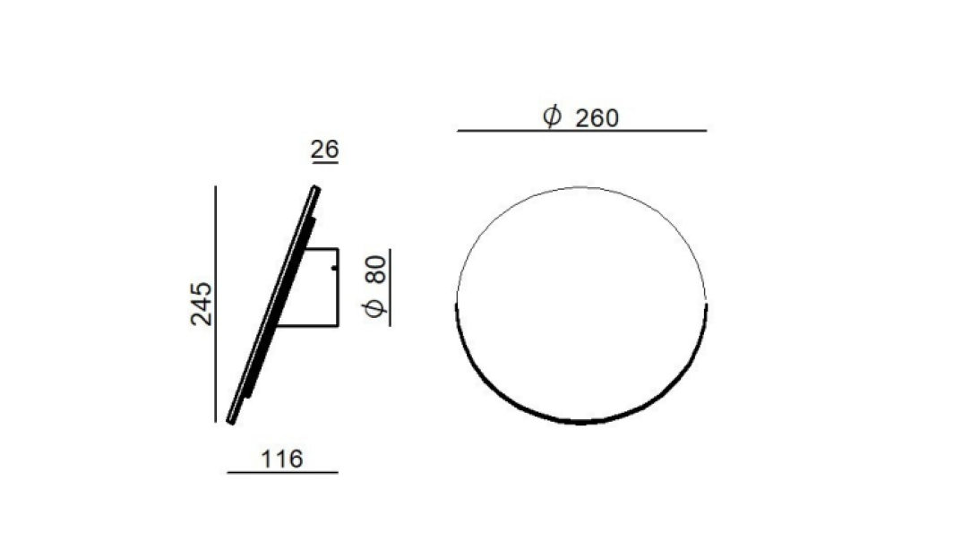 Lampada da parete led Linea Light Gemini 19W 3000K bianco - 9675M 02