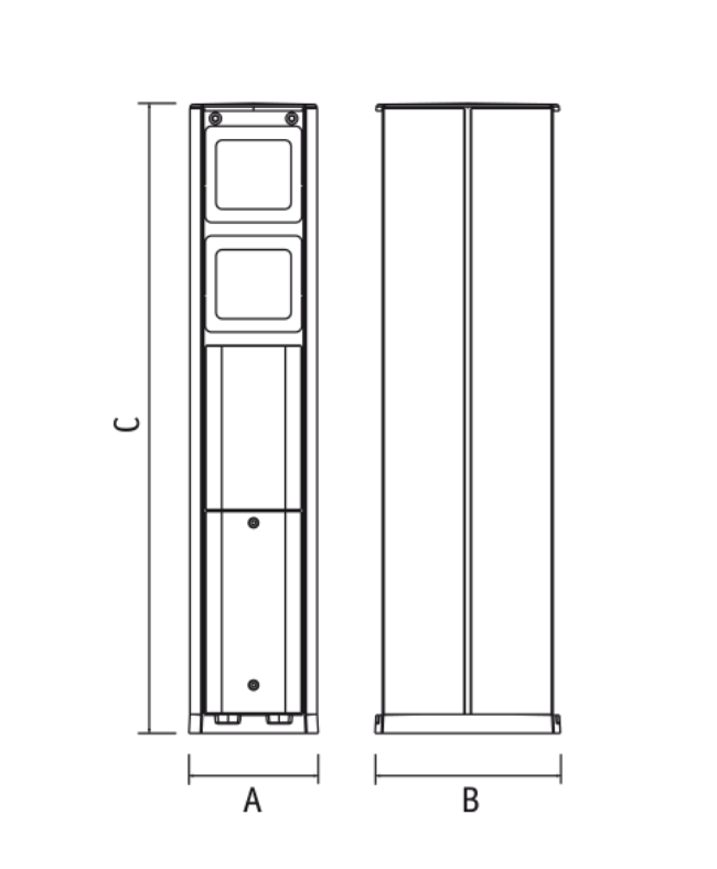 Torretta multifunzione Goccia Illuminazione 4 prese standard tedesco antracite - 5301AN 02