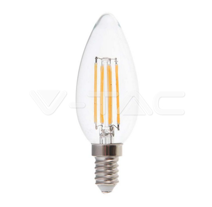 Lampadina led a candela V-tac attacco E14 4W 6500K VT-1986-N - 214414 01