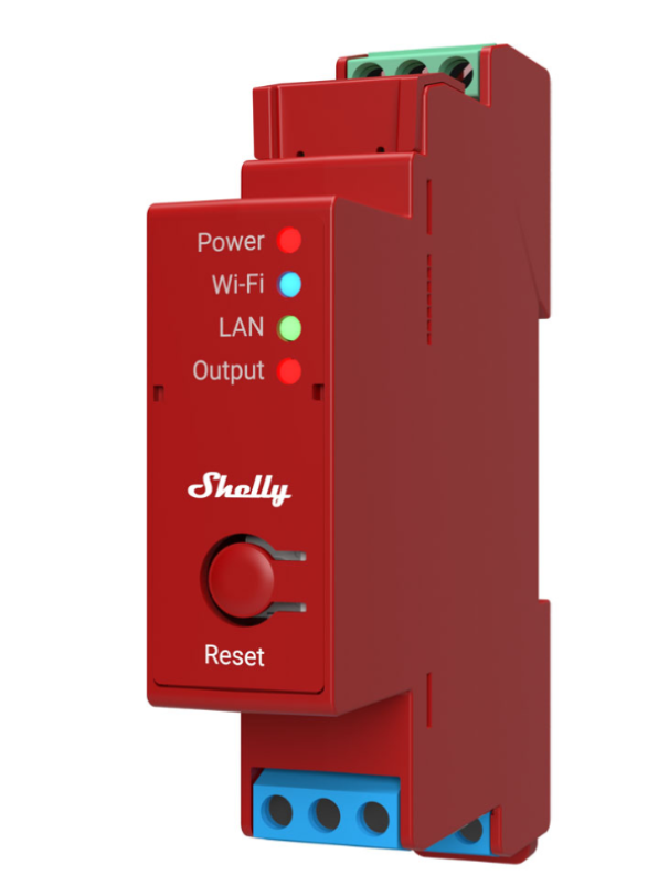 Rele monofase Shelly 4W max 16A rosso - SH1PROPM 01