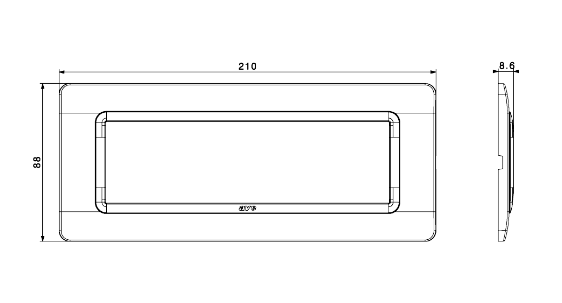 Placca per scatola rettangolare AVE Tecnopolimero S44 7 moduli bianco - 44PY07B 02