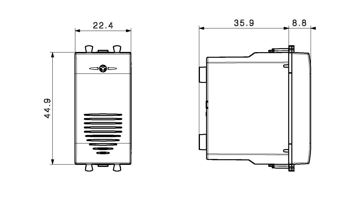 Ronzatore AVE Domus 1 modulo 230V IP40 bianco - 441031 02