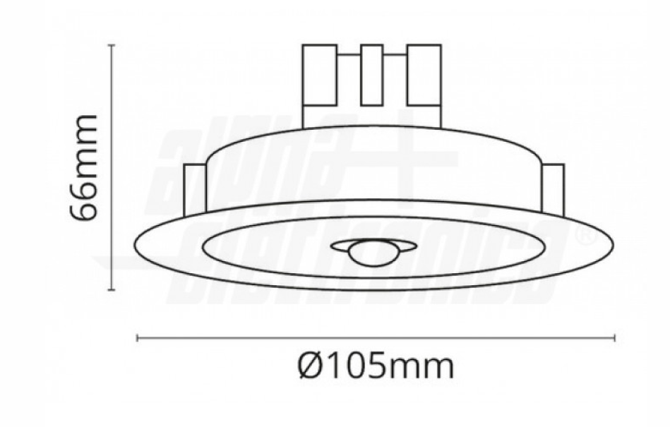 Faretto le da incasso Alpha Elettronica con sensore PIR 7W 4000K -  JO392-085NW 03