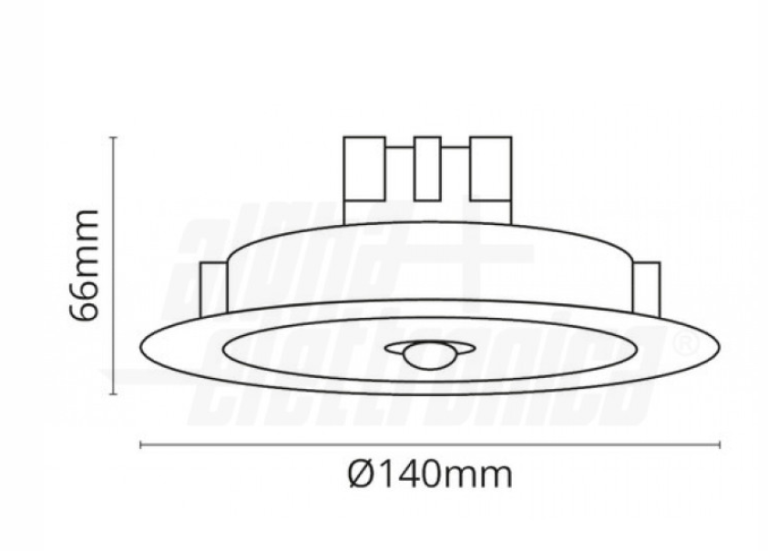 Faretto le da incasso Alpha Elettronica con sensore PIR 11W 4000K -  JO392-087NW 04