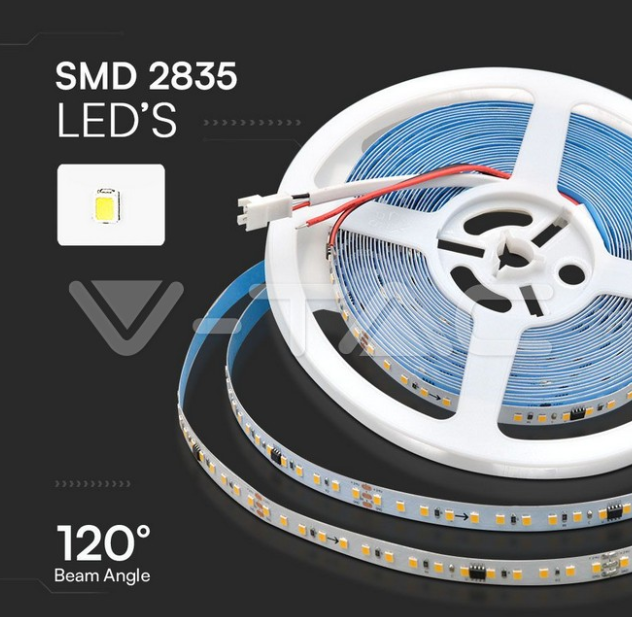 Striscia led V-tac 10W 24V 3000K VT-2835 -  23607 02