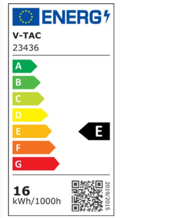 Sospensione led V-tac 16W 3000K nero VT-10125  -  23436 06