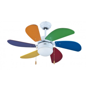 Ventilatore da soffitto con luce  70w 6 pale 3 velocità - zfs690c