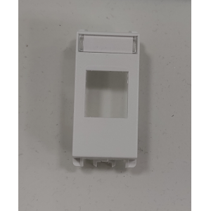 Frontalino rj45  nea attacco keystone 1 modulo bianco - 10445.b.fr