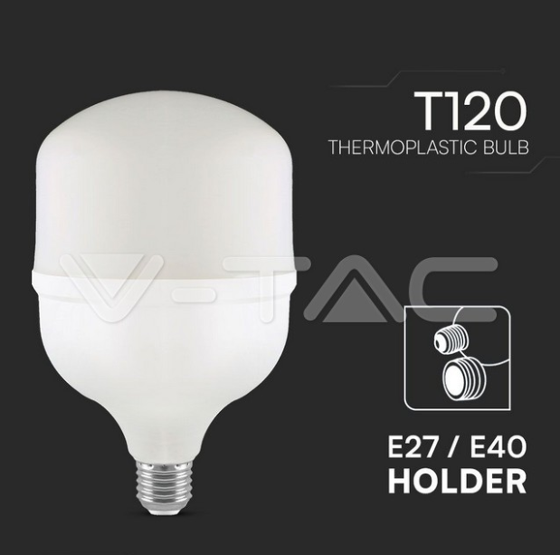 Lampadina led T120 V-tac E27 con supporto E40 40W 4000K VT-21040  -  23572 03